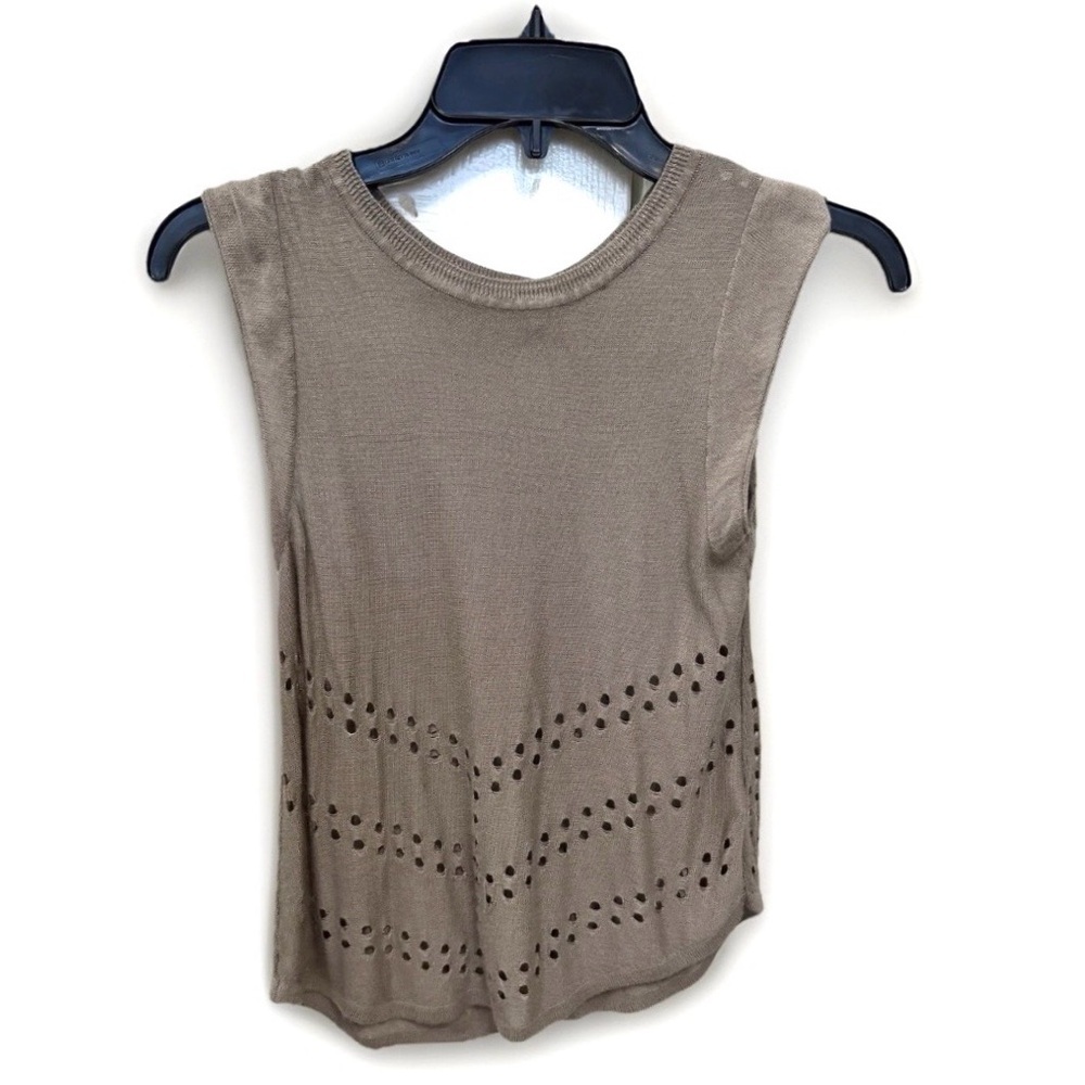 Express Women’s Sleeveless Tank Top Size XS Top Tan Cut Out Open Back Spring